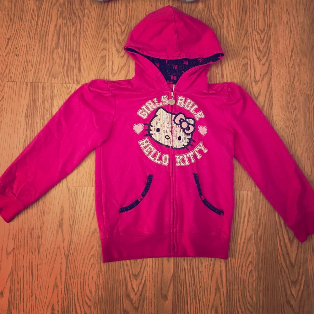 Hello Kitty Hooded Sweatshirt jacket - Size 7/8