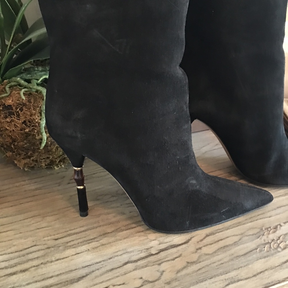 Gucci Black Suede knee high boots - Picture 3 of 4