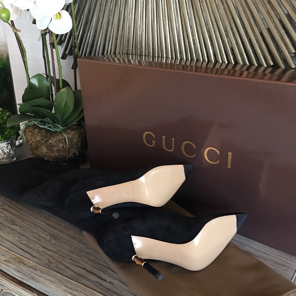 Gucci Black Suede knee high boots - Picture 4 of 4