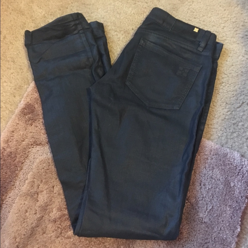 BCBG coated skinny jeans