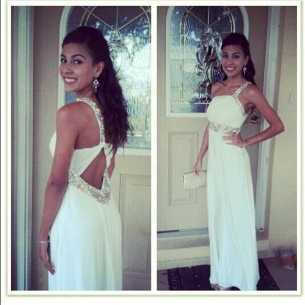 PROM DRESS White