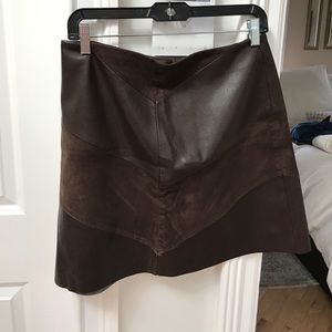 Zara brown pleather mini skirt