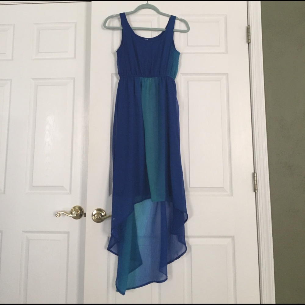 Blue High-Low Dress