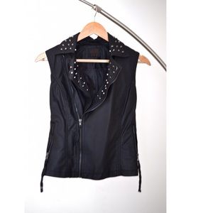 Black Faux leather vest