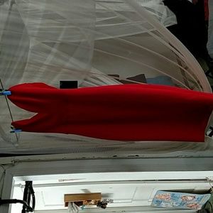 Coral Low Strapless dress