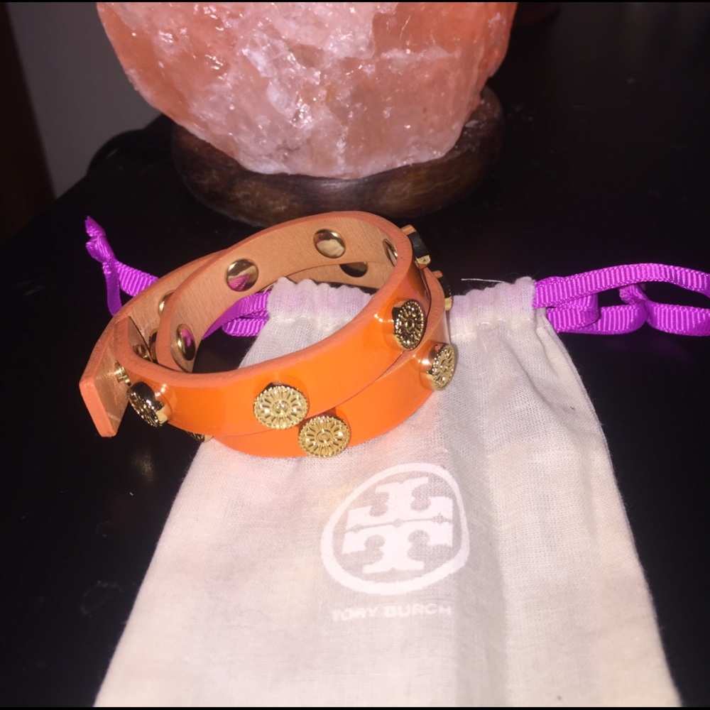 Tory Burch orange wrap bracelet