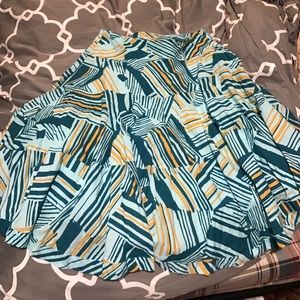 Odille Anthropologie Skirt, size 2, Blue/Orange