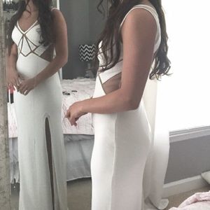White LaFemme prom dress size 0