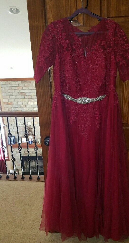 Red engagement dress