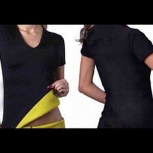 Neoprene hot pants and shirt