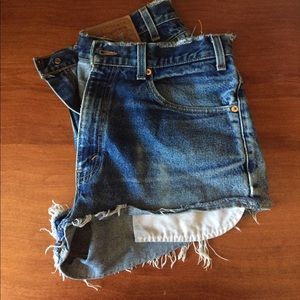 Levi's high rise Jean cut offs