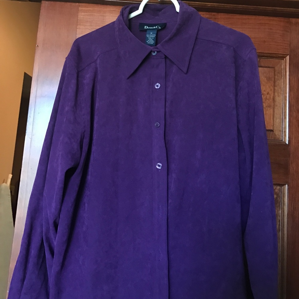 Denim & Co microfiber big shirt