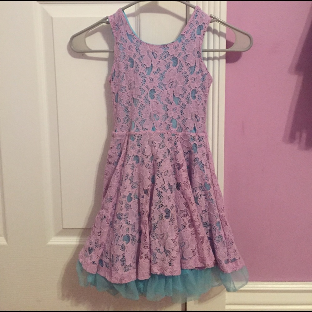 Purple & Blue Lace Dress