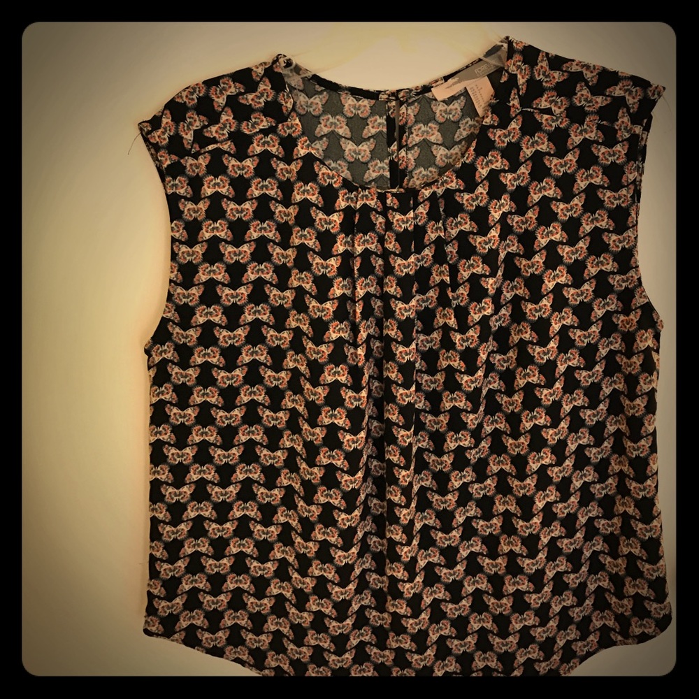 Butterfly patterned blouse