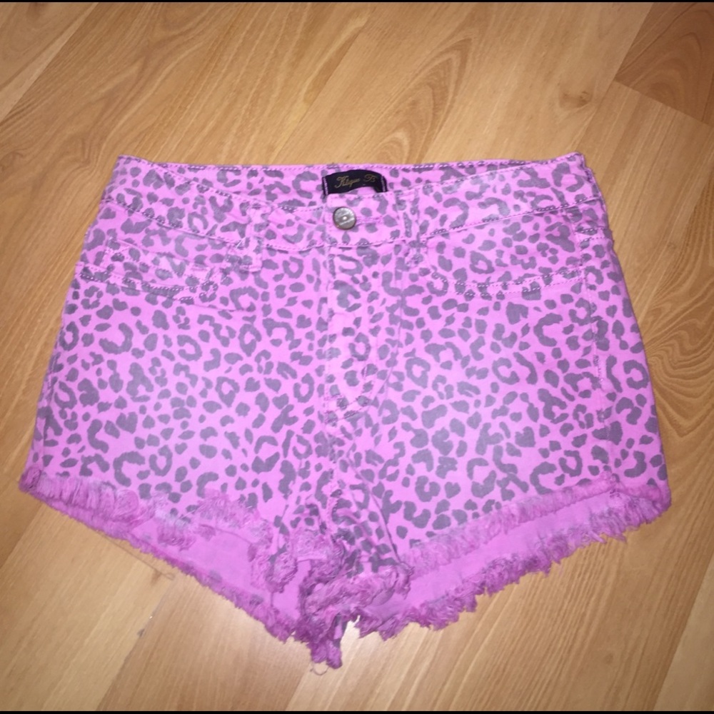 KLIQUE B Purple Cheetah Shorts