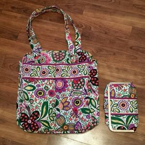*SALE!!* Vera Bradley tote bag and makeup bag