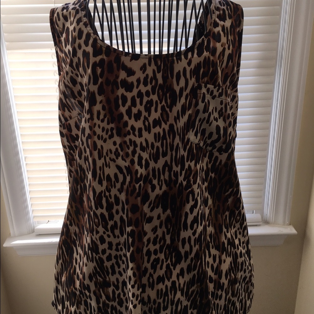 NWT Cheetah Print Blouse Size XL