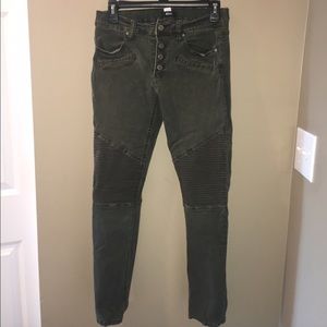 Moto Olive Jeggings
