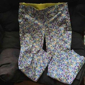 Ann Taylor Colorful Straight Leg Crop Pants