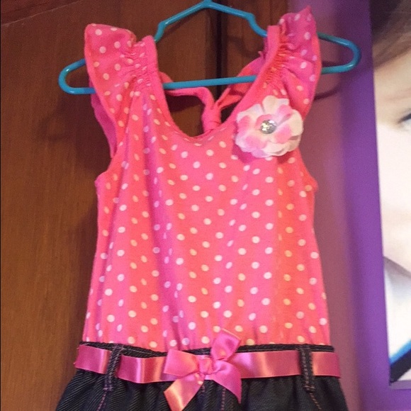 Pink Polkadot Romper - Picture 3 of 6