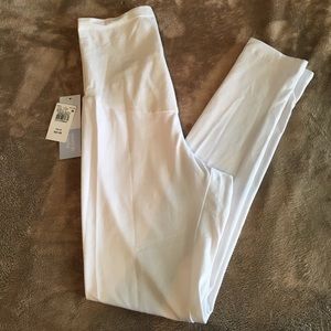 White maternity leggings