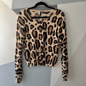 H&M Tan Leopard Cardigan