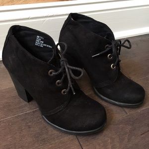MIA Black Lace Up Booties