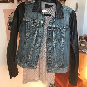 Sale Madewell/Veda Leather and Denim Jacket