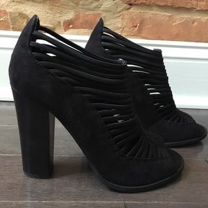 MIA Cutout Peep Toe Booties
