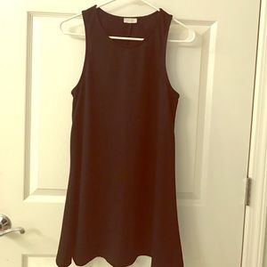 High neck black dress