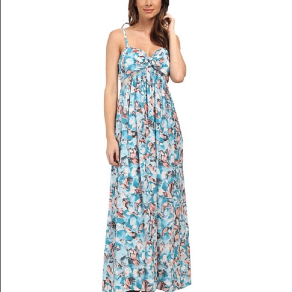 Rebecca Taylor Silk Floral Maxi Dress Size 0