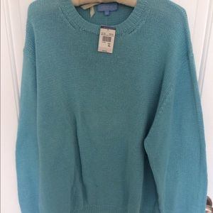 NWT J. McLaughlin light blue/aqua sweater Size XL