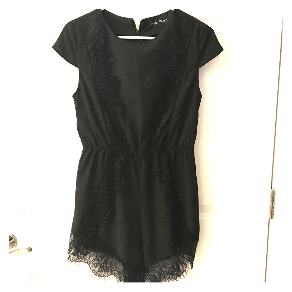 Black lace romper