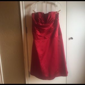 Davids bridal red formal gown size 20
