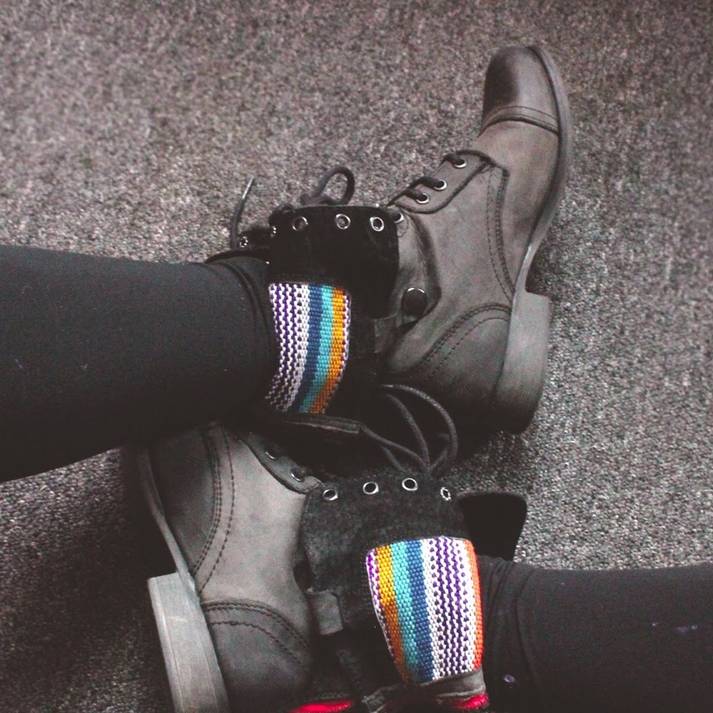 Steve Madden fold over combat boots