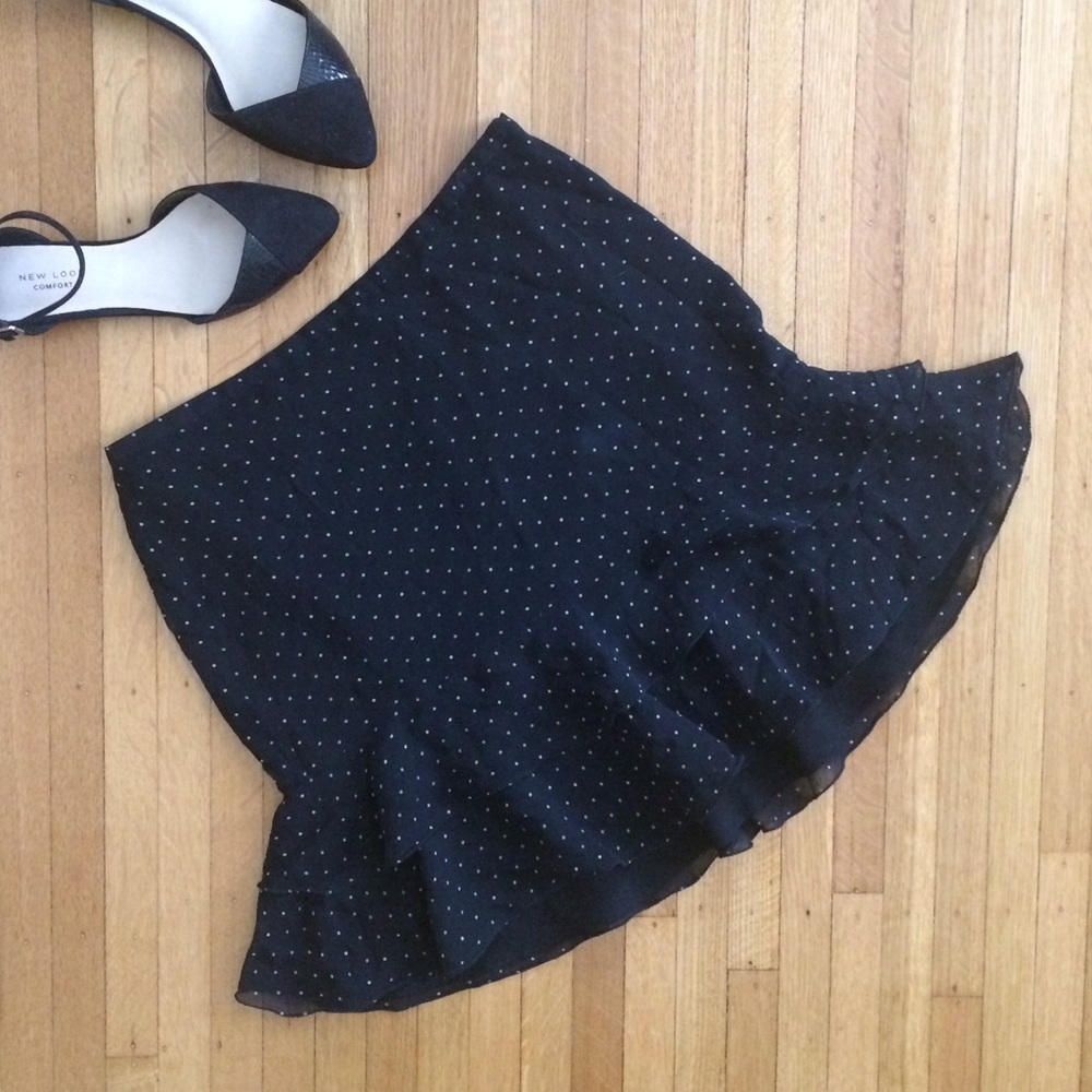 The Limited Polka Dot Ruffle Skirt