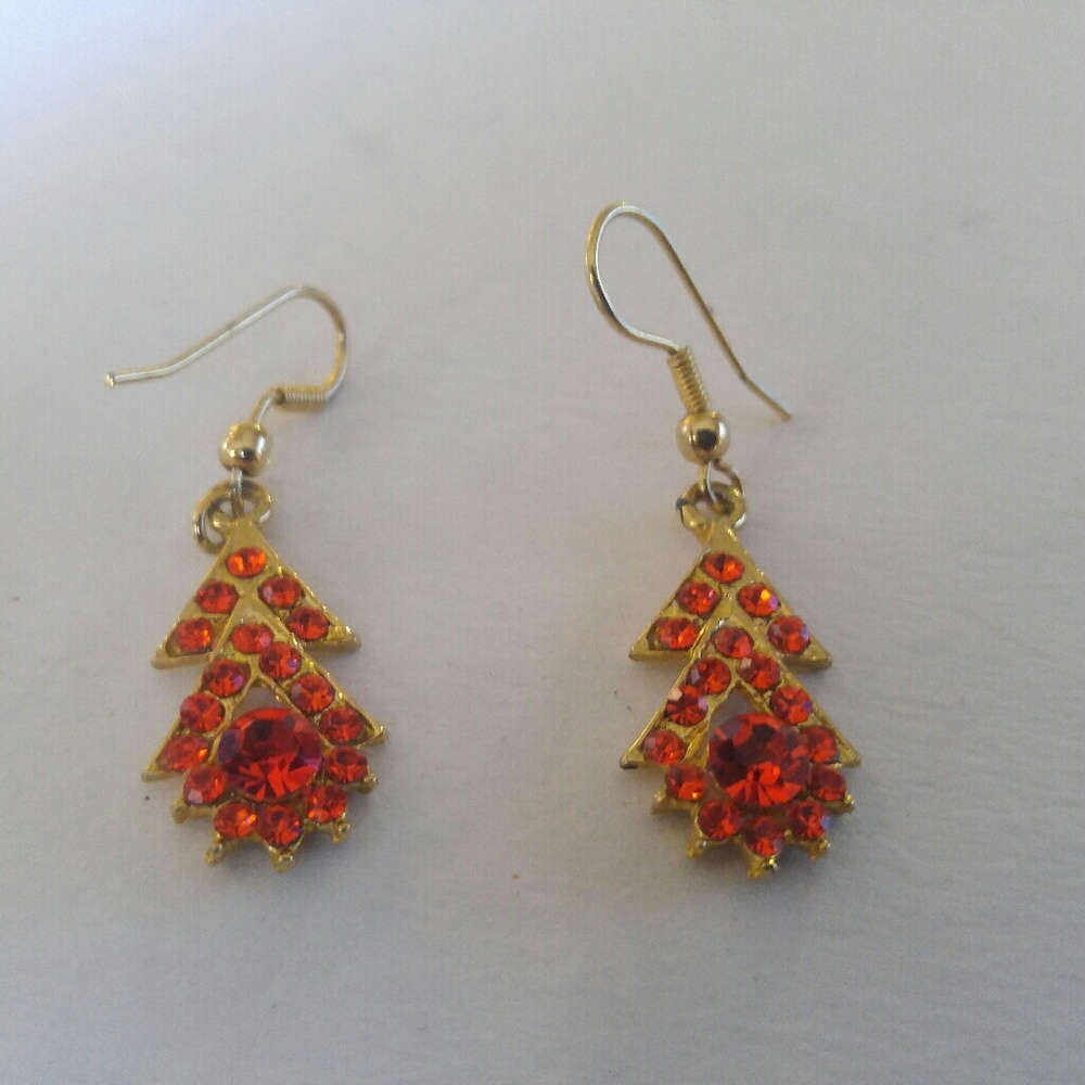 Crystal Earrings, pierced ears