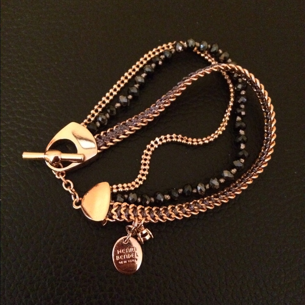 Henri Bendel three strand jeweled bracelet!
