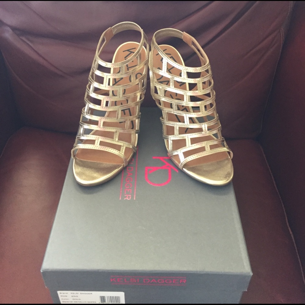 Kelsi Dagger Eris Gold Metallic Sandals