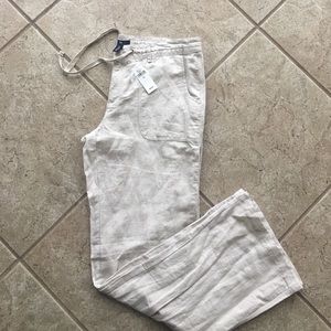 Gap Mid-Rise Linen Blend pants