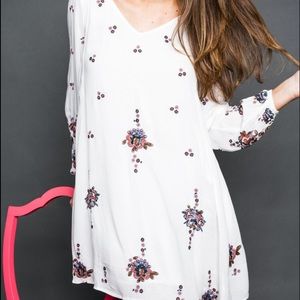 Free People Oxford Embroidered Dress In White