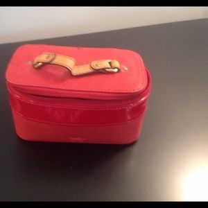 Fossil red leather jewelry case.  NWOT.