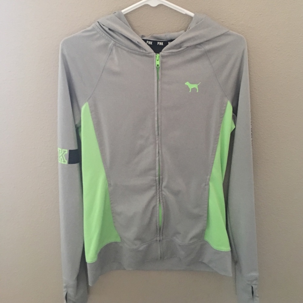 Pink by Victoria's Secret grey and green jacket