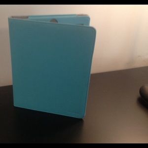 Leather IPad 2 case.  NWOT.  Turquoise.