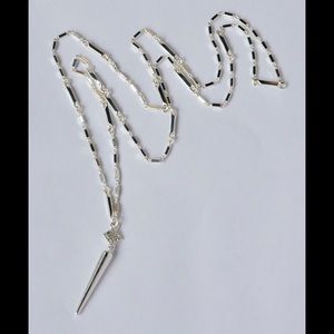New Stella & Dot Bianca Lariat Necklace silver