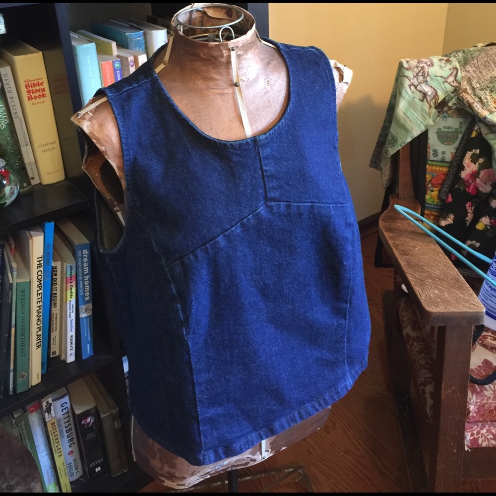 Madewell Stretch Denim Sleeveless Top