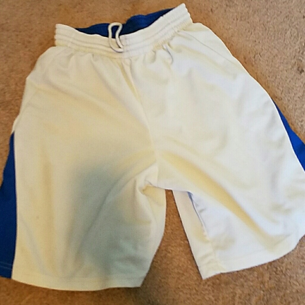 Off brand shorts blue and gold