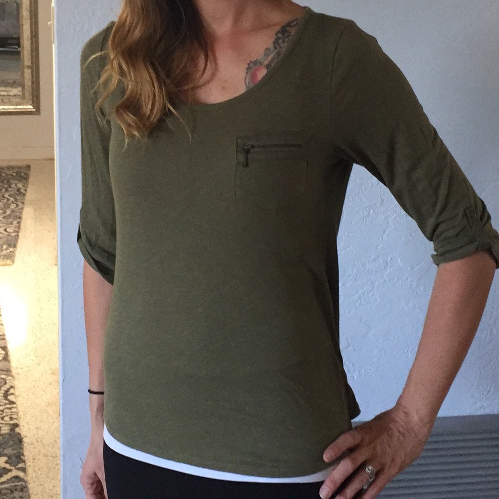 Cozy Army green top!