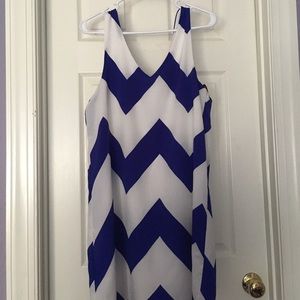 Blue white dress