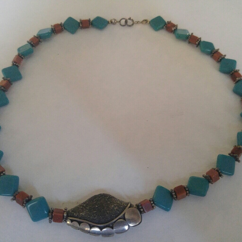 Beaded necklace, Chicago artist, handmade